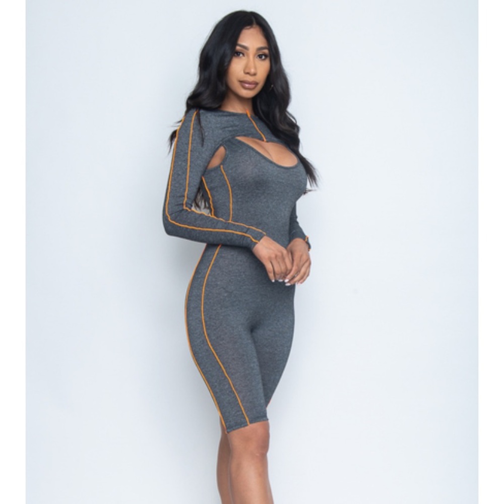 Woman’s charcoal Romper